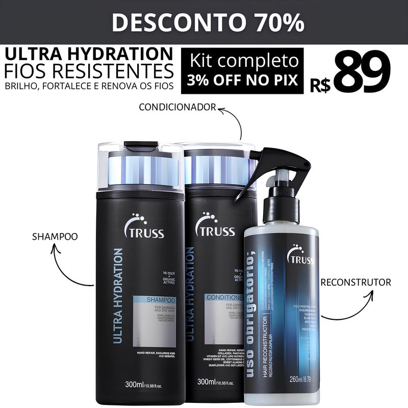 KIT - ULTRA HYDRATION - 70% DE DESCONTO