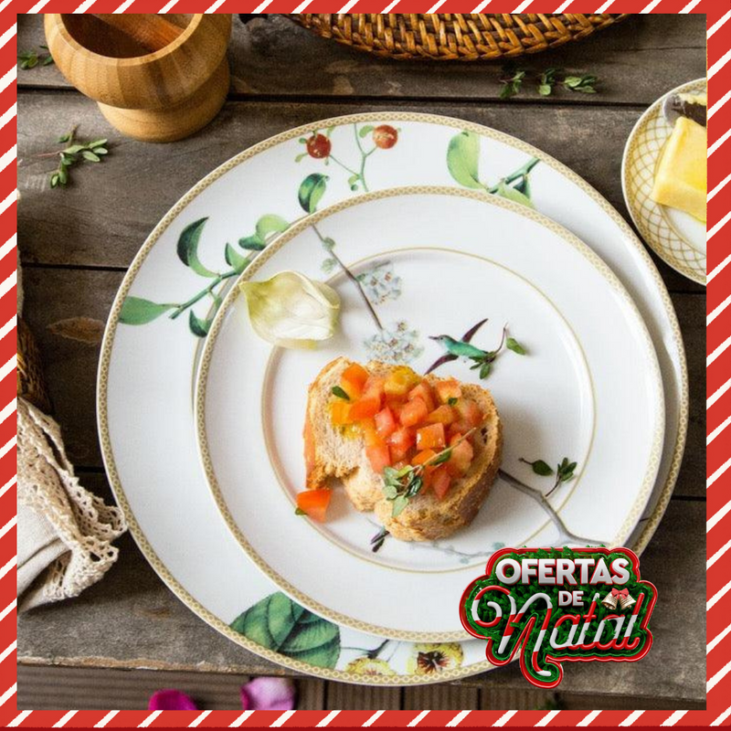 Aparelho de Jantar Bela Fauna 18 peças - OFERTA DE NATAL